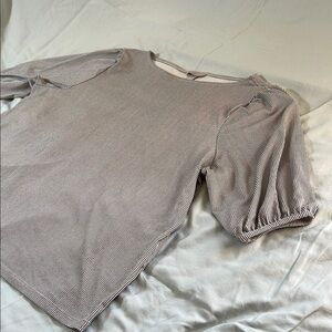 H&M Black and White Short Sleeve Blouse